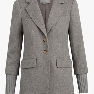 Favorite Daughter Gray Blazer with Ribbed Cuffs
